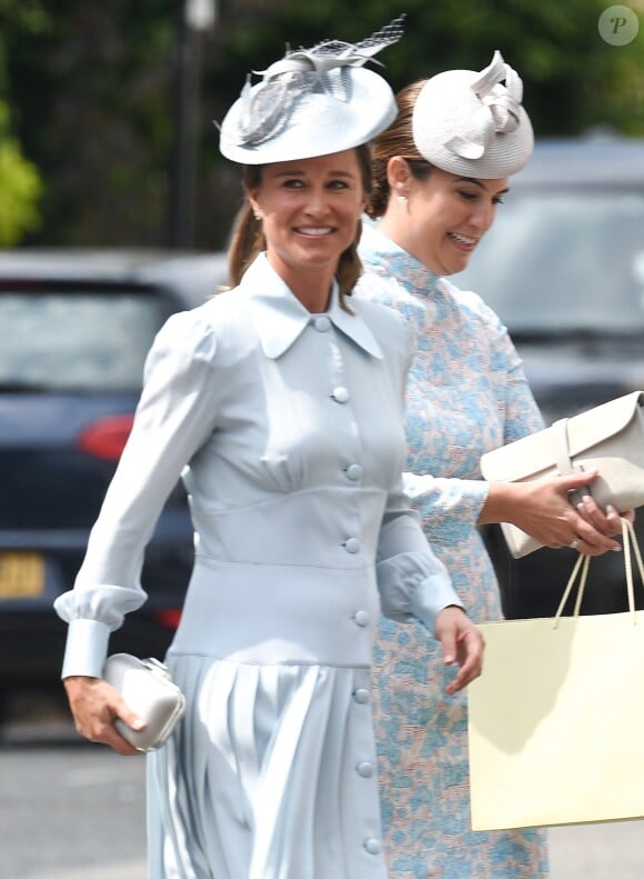 Exclusif - Pippa Middleton (enceinte) quitte son domicile à Londres, pour se rendre au baptême du prince Louis. Le 9 juillet 2018