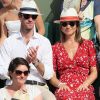 Pippa Middleton (enceinte) et son mari James Matthews lors des Internationaux de Tennis de Roland-Garros à Paris, France, le 27 mai 2018. © Jacovides-Moreau/Bestimage