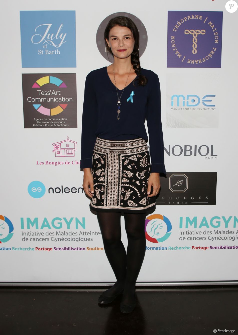 Exclusif - Stéphanie Pasterkamp - 5ème édition du cocktail &quot;A Claudine&quot; au profit de l&#039;association IMAGYN (Initiative des Malades Atteintes de cancers GYNécologiques) dans le cadre Octobre Rose au restaurant M Georges à Paris, France, le 15 octobre 2018. © Denis Guignebourg/Bestimage