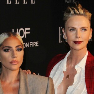 Lady Gaga, Charlize Theron à la 25ème soirée annuelle ELLE Women à l'hôtel Four Seasons à Hollywood, le 15 octobre 2018.