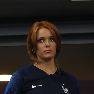 Maëva Coucke (Miss France 2018) dans les tribunes du stade de France lors du match de ligue des nations opposant la France à l'Allemagne à Saint-Denis, Seine Saint-Denis, France, le 16 octobre 2018.