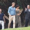 Le prince Harry, duc de Sussex, et Meghan Markle, duchesse de Sussex, visitent la plage de Bondi Beach. Sydney, le 19 octobre 2018.