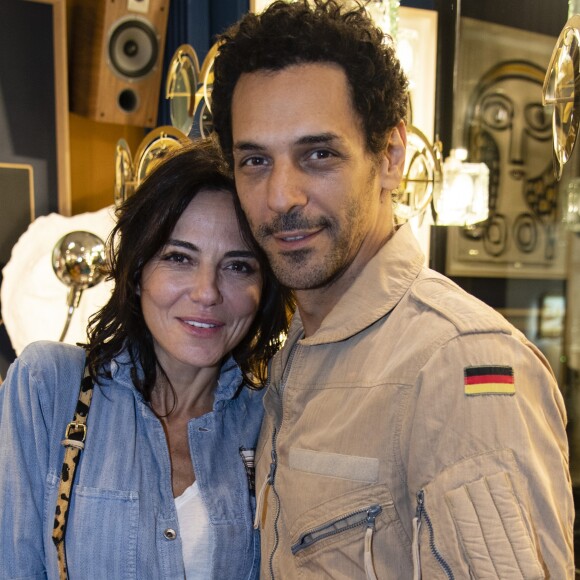 Semi-exclusif - Sandra Sisley et son mari Tomer Sisley - à l'ouverture de "L'atelier 55" dans le 7ème arrondissement de Paris, France, le 18 octobre 2018. © Pierre Perusseau/Bestimage