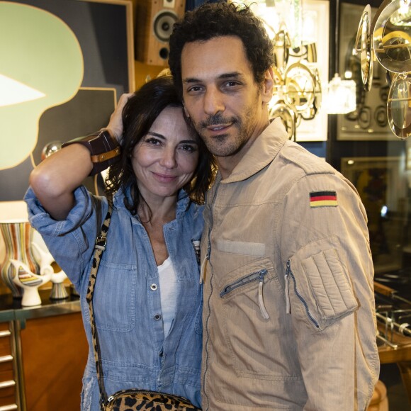 Semi-exclusif - Sandra Sisley et son mari Tomer Sisley - à l'ouverture de "L'atelier 55" dans le 7ème arrondissement de Paris, France, le 18 octobre 2018. © Pierre Perusseau/Bestimage