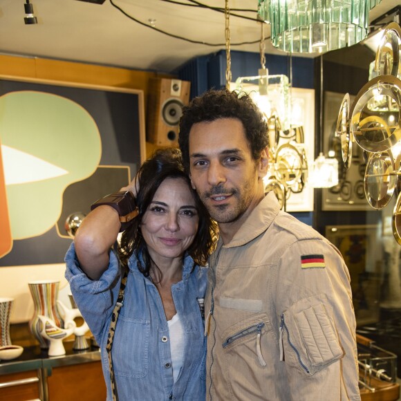 Semi-exclusif - Sandra Sisley et son mari Tomer Sisley - à l'ouverture de "L'atelier 55" dans le 7ème arrondissement de Paris, France, le 18 octobre 2018. © Pierre Perusseau/Bestimage
