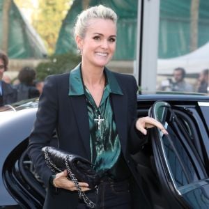 Laeticia Hallyday arrive dans les locaux de TF1 pour une interview le jour de la sortie de l'album posthume de J.Hallyday le 19 octobre 2018.