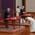  La princesse Ayako de Takamado, avant de quitter la famille impériale du Japon, a accompli un rituel le 26 octobre 2018 au palais impérial à Tokyo en vue de son mariage trois jours plus tard avec Kei Moriya. 