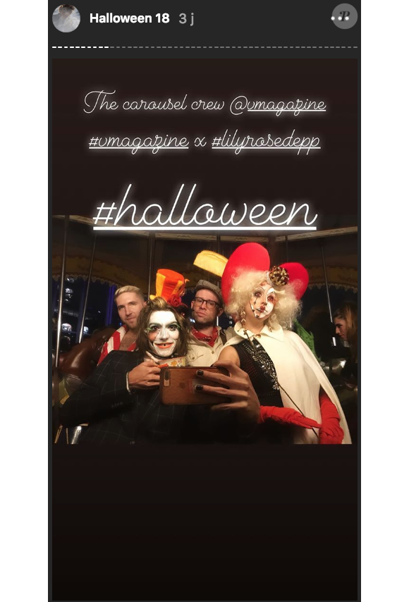 Jazmin Grace Grimaldi en Reine de coeur avec son amoureux Ian Mellencamp en Chapelier fou pour Halloween 2018 à New York, photo issue de son compte Instagram.