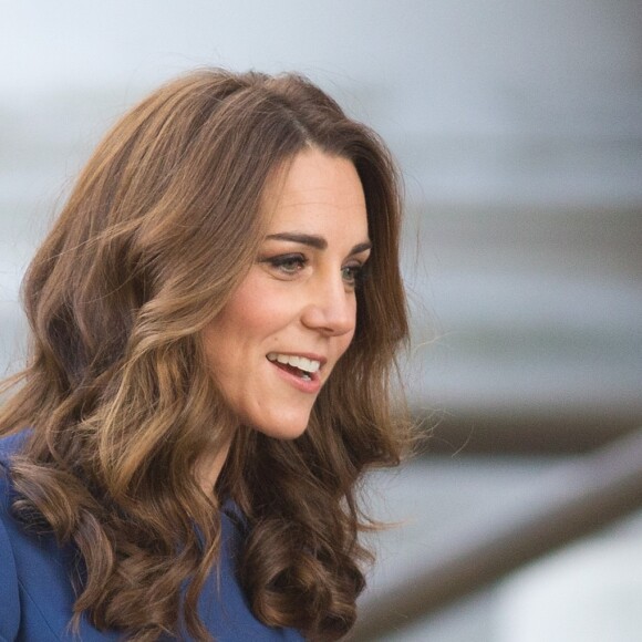 Kate Middleton, duchesse de Cambridge, visite l'Imperial War Museum à Londres pour consulter des lettres de famille datant de la Première guerre mondiale. Le 31 octobre 2018
