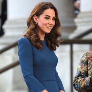 Kate Middleton, duchesse de Cambridge, visite l'Imperial War Museum à Londres pour consulter des lettres de famille datant de la Première guerre mondiale. Le 31 octobre 2018