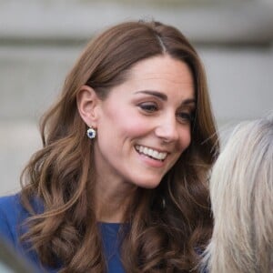 Kate Middleton, duchesse de Cambridge, visite l'Imperial War Museum à Londres pour consulter des lettres de famille datant de la Première guerre mondiale. Le 31 octobre 2018