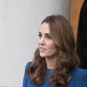 Kate Middleton, duchesse de Cambridge, visite l'Imperial War Museum à Londres pour consulter des lettres de famille datant de la Première guerre mondiale. Le 31 octobre 2018