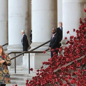 Kate Middleton, duchesse de Cambridge, visite l'Imperial War Museum à Londres pour consulter des lettres de famille datant de la Première guerre mondiale. Le 31 octobre 2018