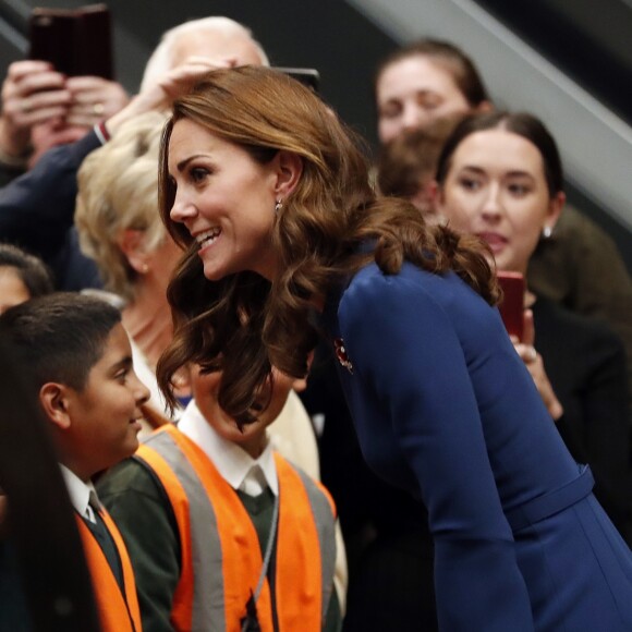 Kate Middleton, duchesse de Cambridge, visite l'Imperial War Museum à Londres pour consulter des lettres de famille datant de la Première guerre mondiale. Le 31 octobre 2018