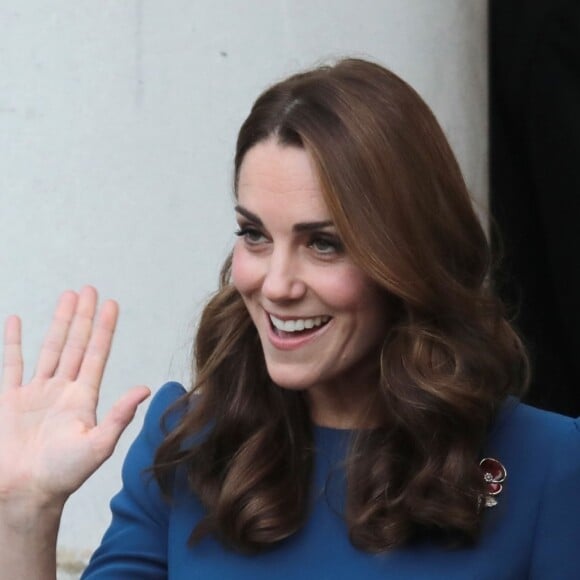 Kate Middleton, duchesse de Cambridge, visite l'Imperial War Museum à Londres pour consulter des lettres de famille datant de la Première guerre mondiale. Le 31 octobre 2018