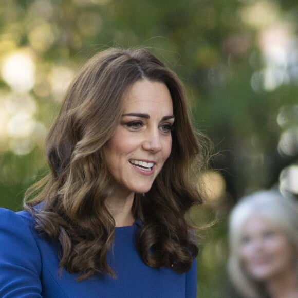 Kate Middleton, duchesse de Cambridge, visite l'Imperial War Museum à Londres pour consulter des lettres de famille datant de la Première guerre mondiale. Le 31 octobre 2018