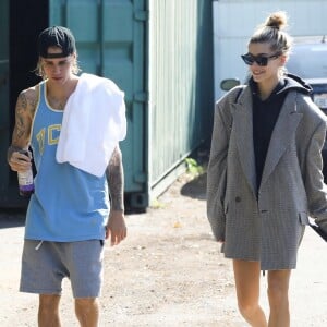 Justin Bieber et sa femme Hailey Baldwin sont allés déjeuner en amoureux à Studio City, le 23 octobre 2018