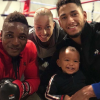Tony Yoka et Estelle Yoka Mossely avec leur fils Ali et Christian Mbilli au lendemain d'une victoire de celui-ci, photo Instagram du 12 octobre 2018.