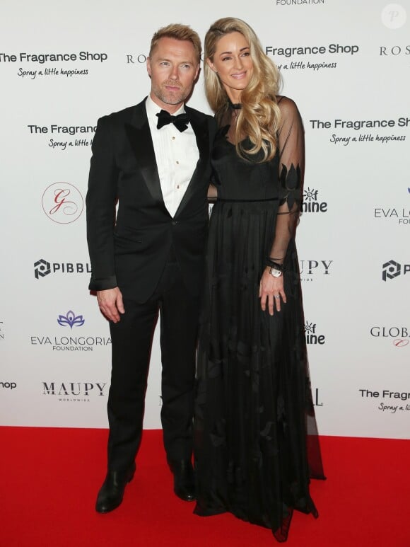 Ronan Keating et sa femme Storm Keating - Les célébrités posent lors du photocall de la soirée Global Gift à Londres le 2 novembre 2018.