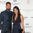 Olivier Giroud et sa femme Jennifer Giroud - Les célébrités posent lors du photocall de la soirée Global Gift à Londres le 2 novembre 2018.