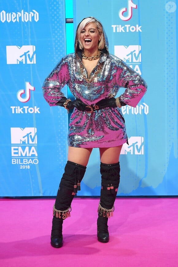Bebe Rexha à la soirée MTV Europe Music Awards à Bilbao en Espagne, le 4 novembre 2018.