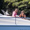 Scott Disick et sa compagne Sofia Richie profitent du soleil australien sur un yacht à Sydney, le 29 octobre 2018.