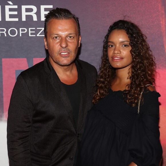 Exclusif - Jean-Roch et sa femme Anaïs enceinte - Avant-première du film "Carbone" au cinéma La Renaissance à Saint-Tropez, le 19 août 2017. © Dominique Jacovides/Cyril Moreau/Bestimage