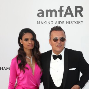 Anais Monory, Jean Roch - Photocall de la soirée "amfAR Gala Cannes 2018" à l'Eden Roc au Cap d'Antibes, le 17 mai 2018. © Jacovides/Borde/Moreau/Bestimage