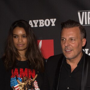 Jean-Roch et sa femme Anaïs Monory - Soirée de lancement du nouveau 1er numéro du magazine "Playboy" au Vip Room à Paris. Le 9 décembre 2016.