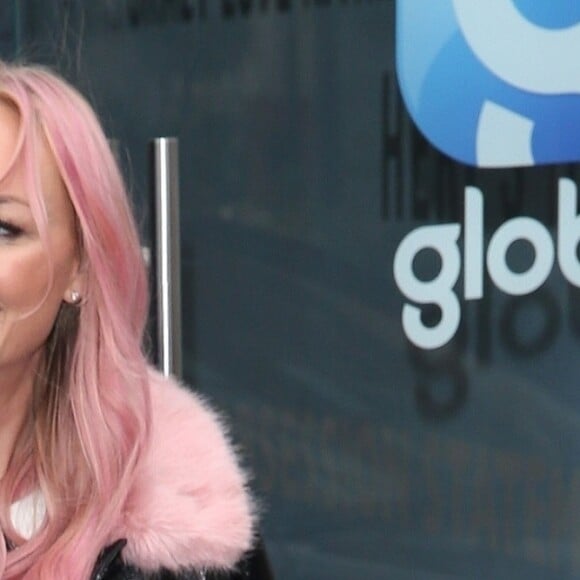 Exclusif - Emma Bunton à la sortie des studios Global Radio à Londres, le 7 novembre 2018