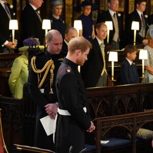 Le prince Charles, prince de Galles et Meghan Markle, duchesse de Sussex - Cérémonie de mariage du prince Harry et de Meghan Markle en la chapelle Saint-George au château de Windsor, Royaume Uni, le 19 mai 2018.
