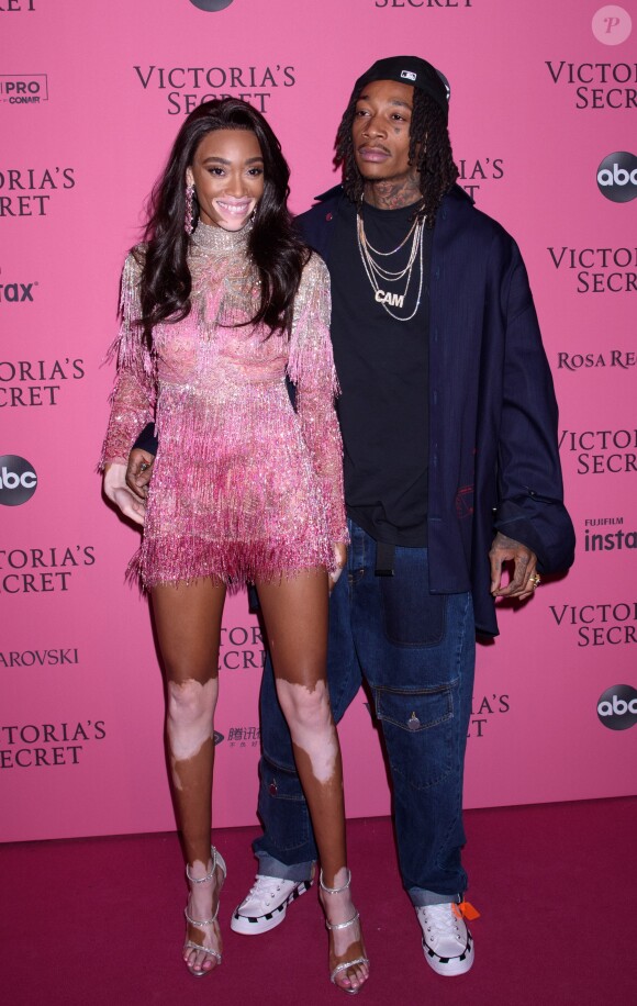 Winnie Harlow et son petit ami Wiz Khalifa à lafter-party du défilé Victoria's Secret 2018 à New York le 8 novembre 2018