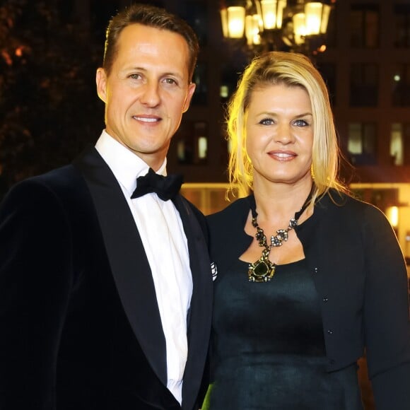 Michael Schumacher, récompensé, et sa femme Corinna lors du 31ème Gala des Légendes du Sport, Deutscher Sportpresseball, a l'Opéra de Francfort. Le 10 novembre 2012.