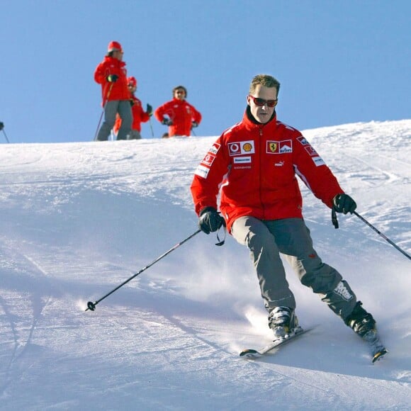 Michael Schumacher à Madonna di Campiglio, le 11 janvier 2005