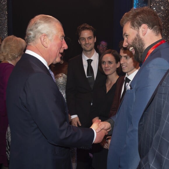 Le prince Charles avec son épouse Camilla lors de la soirée We Are Most Amused and Amazed enregistrée le 22 octobre 2018 au Palladium de Londres et diffusée le 13 novembre sur ITV en l'honneur de son 70e anniversaire.