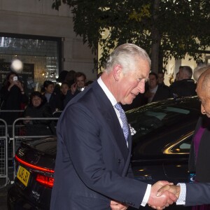 Le prince Charles avec son épouse Camilla lors de la soirée We Are Most Amused and Amazed enregistrée le 22 octobre 2018 au Palladium de Londres et diffusée le 13 novembre sur ITV en l'honneur de son 70e anniversaire.