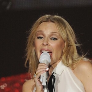 Kylie Minogue en concert avec son Golden Tour à Padoue en Italie le 12 novembre 2018.