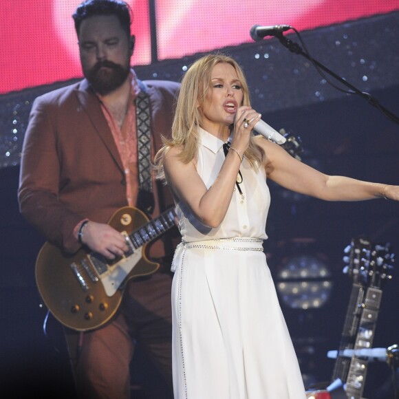 Kylie Minogue en concert avec son Golden Tour à Padoue en Italie le 12 novembre 2018.