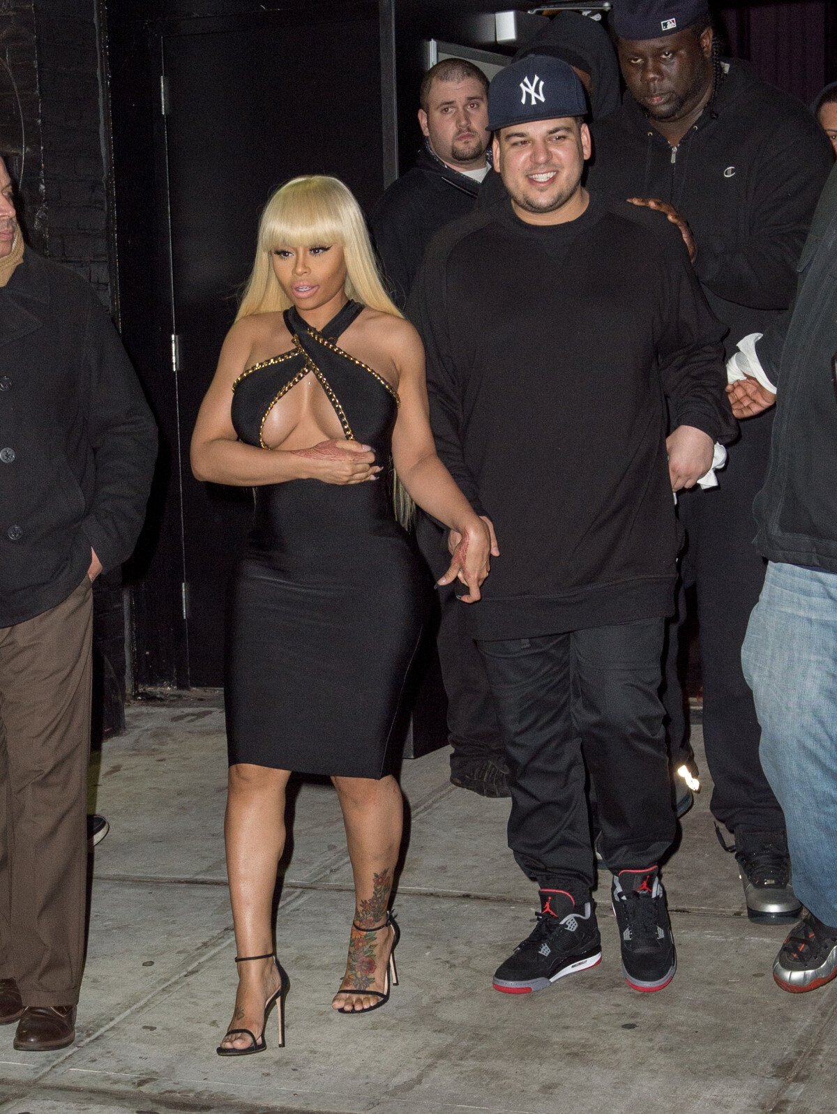 Photo : Blac Chyna et son fiancé Rob Kardashian quittent le club 