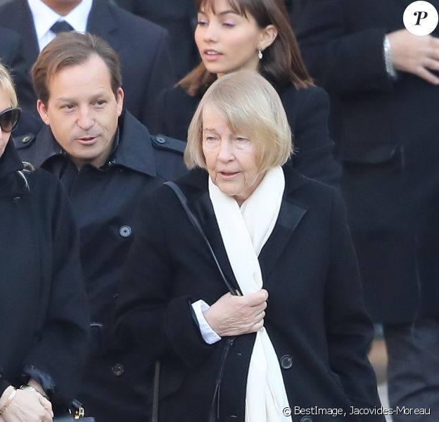 Ulla Aznavour, son fils Mischa et sa fille Katia - Arrivées à l'hommage national à Charles Aznavour à l'Hôtel des Invalides à Paris. Le 5 octobre 2018 © Jacovides-Moreau / Bestimage