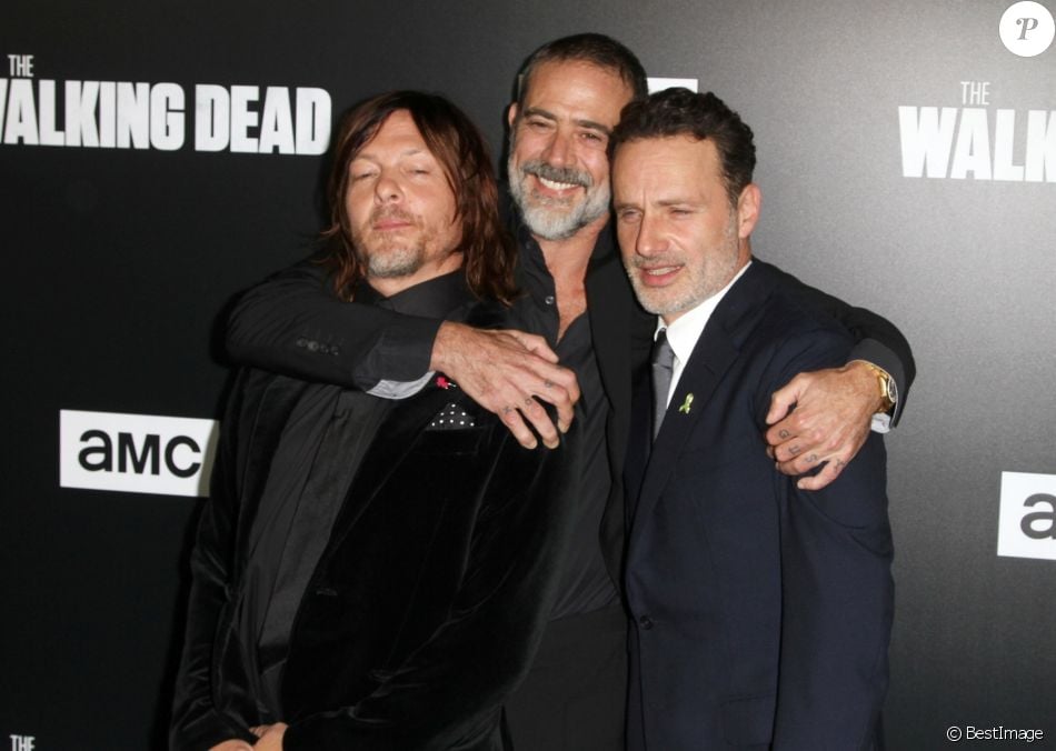 Jeffrey Dean Morgan Norman Reedus Andrew Lincoln à La Première De La Saison 9 De The Walking 2345