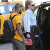 Gigi Hadid sort de son domicile en compagnie de son compagnon Zayn Malik à New York, le 19 juillet 2018