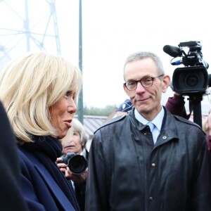 La première dame, Brigitte Macron, Jean-Michel Blanquer, ministre de l'éducation, Marlène Schiappa, secrétaire d'Etat, chargée de l'Egalité des femmes et des hommes se rendent au collège des petits ponts à Clamart, pour évoquer la lutte contre le harcèlement à l'école sous toutes ses formes à Clamart. Le 15 novembre 2018. © Stéphane Lemouton / Bestimage