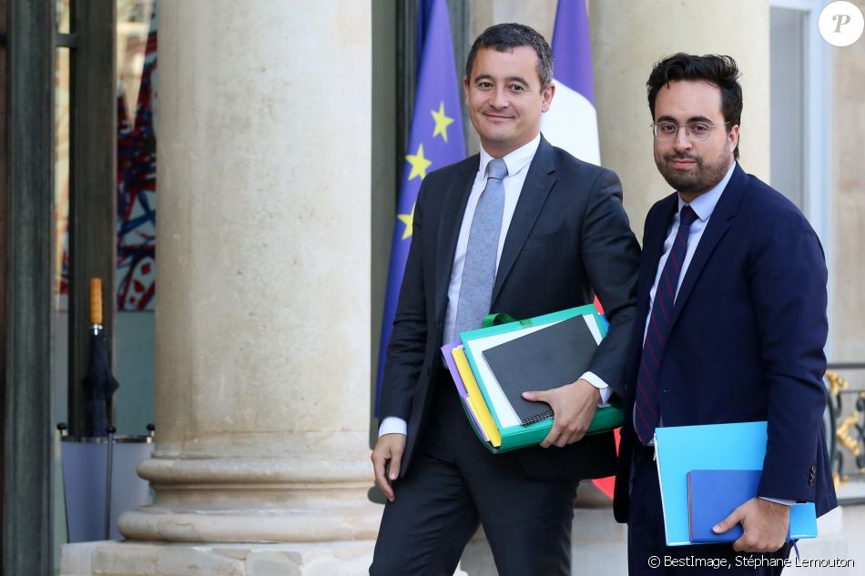 Gerald Darmanin Ministre De L Action Et Des Comptes Publics Et Mounir Mahjoubi Secretaire D Etat Aupres Du Premier Ministre Charge Du Numerique Arrivees Au Purepeople