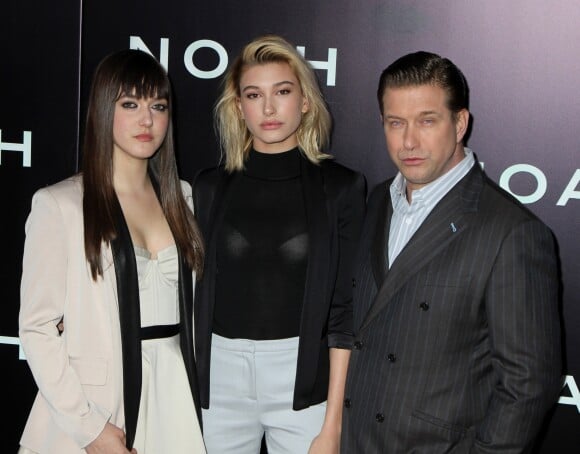 Stephen Baldwin avec ses filles Alaia et Hailey à la première du film "Noah" à New York le 26 mars 2014