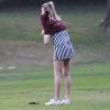 Exclusif - Margot Robbie, son mari Tom Ackerley et des amis jouent au golf à Los Angeles, le 11 novembre 2018.