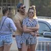 Exclusif - Margot Robbie, son mari Tom Ackerley et des amis jouent au golf à Los Angeles, le 11 novembre 2018.