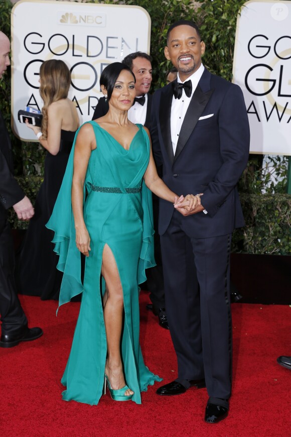 Will Smith et sa femme Jada Pinkett Smith - La 73ème cérémonie annuelle des Golden Globe Awards à Beverly Hills, le 10 janvier 2016.