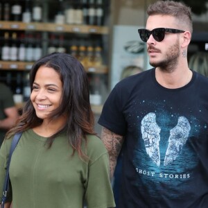 Christina Milian et son compagnon Matt Pokora (M. Pokora) font du shopping chez "Wally's" à Beverly Hills. Los Angeles, le 15 novembre 2018.