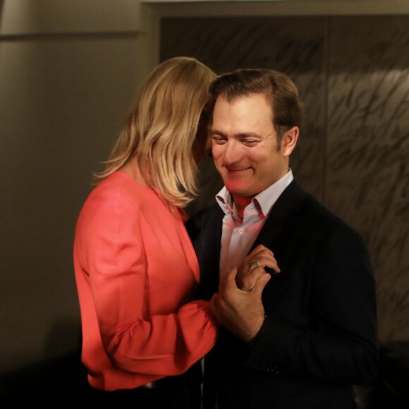 Exclusif - Renaud Capuçon et sa femme Laurence Ferrari - Backstage du concert unique "Au cinéma" de Renaud Capuçon à l'Olympia à Paris le 14 octobre 2018. © Dominique Jacovides - Cyril Moreau/Bestimage